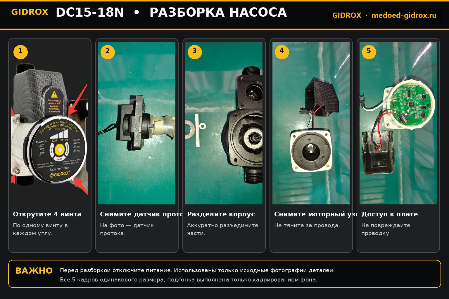 Ремонт насоса GIDROX DC15-15: неисправности и инструкция по починке