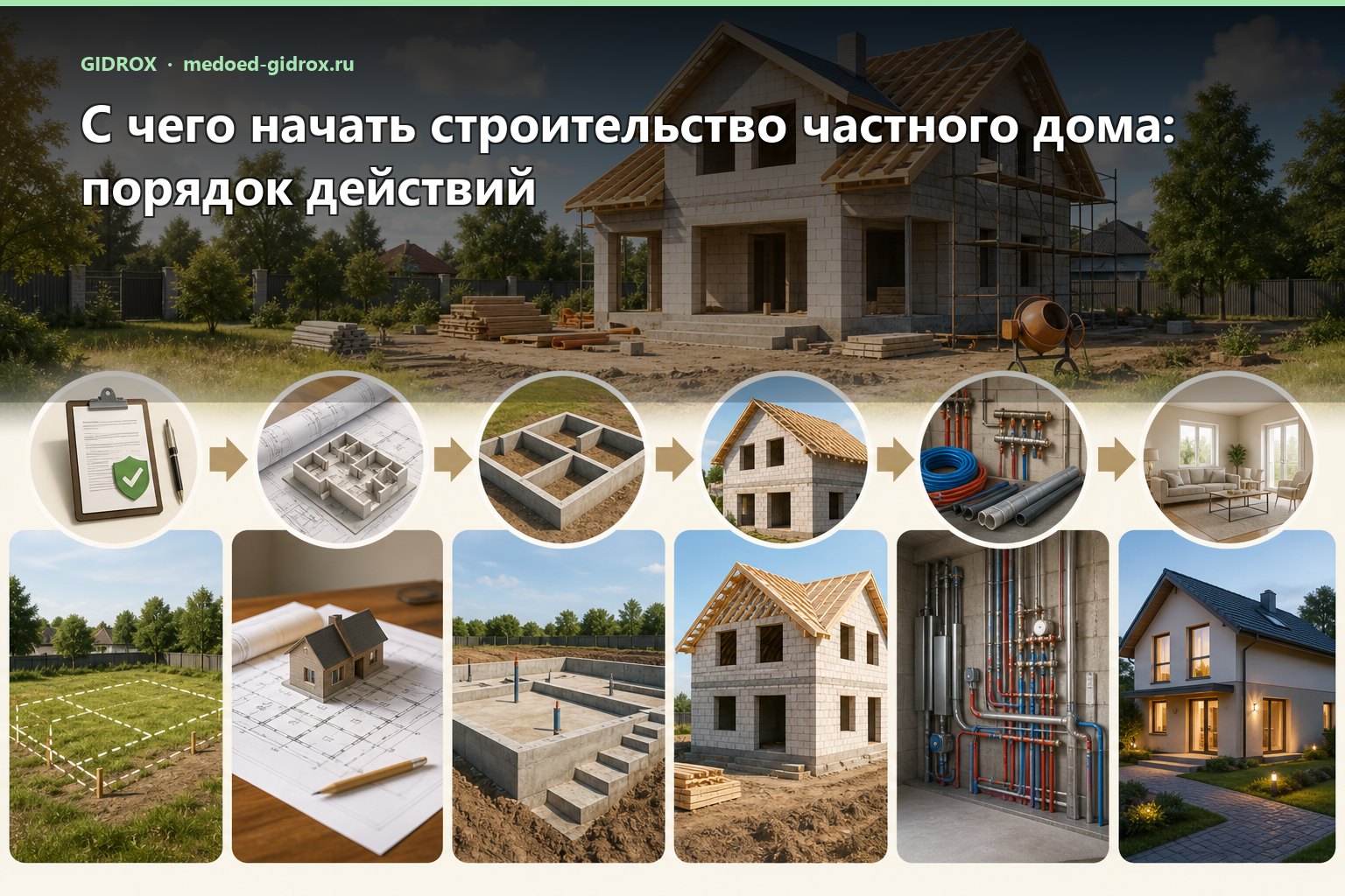 С чего начать строительство частного дома: порядок действий