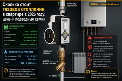Сколько стоит газовое отопление в квартире в 2026 году: цены и подводные камни