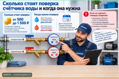 Сколько стоит поверка счётчика воды и когда она нужна