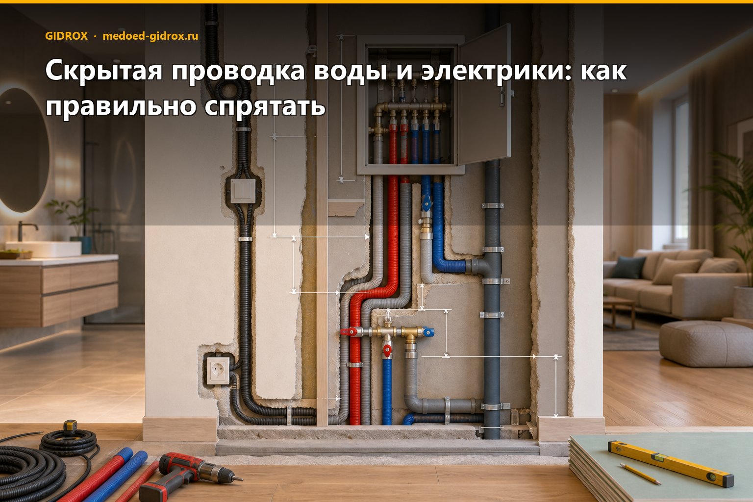 Скрытая проводка воды и электрики: как правильно спрятать