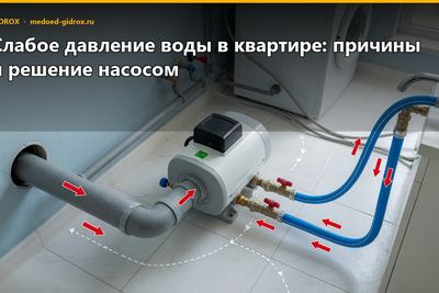 Слабое давление воды в квартире: причины и решение насосом