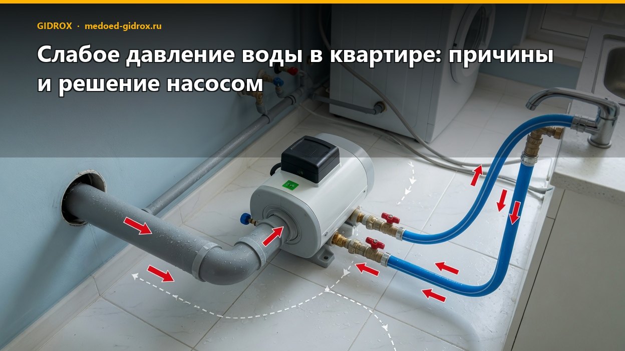 Слабое давление воды в квартире: причины и решение насосом