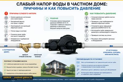 Слабый напор воды в частном доме: причины и как повысить давление