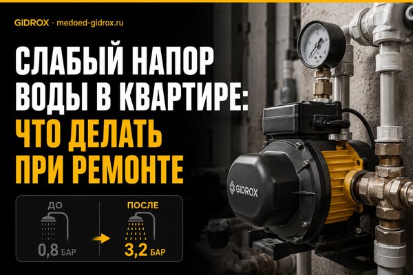 Слабый напор воды в квартире: что делать при ремонте