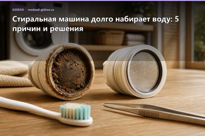 Стиральная машина долго набирает воду: 5 причин и решения