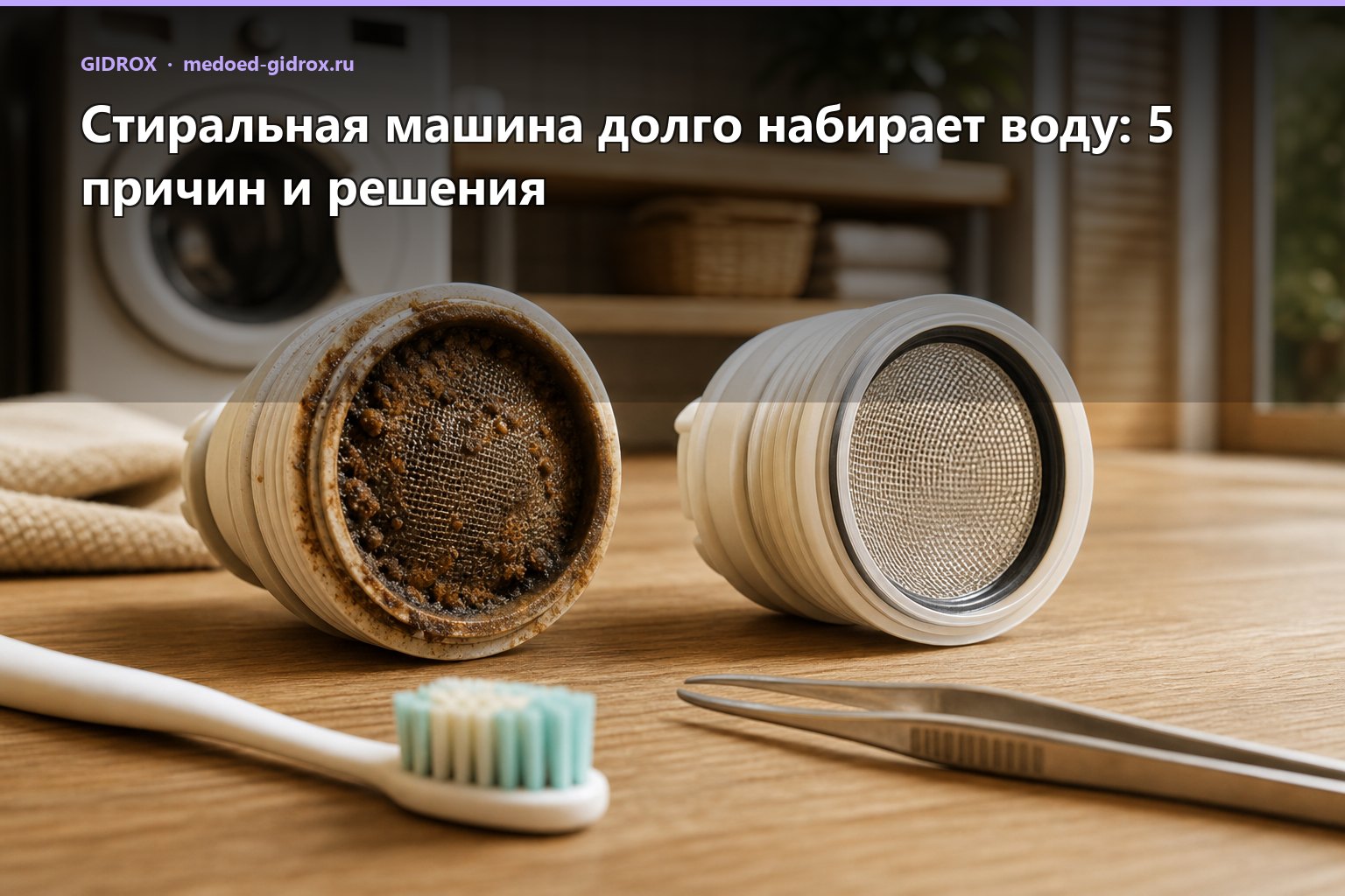 Стиральная машина долго набирает воду: 5 причин и решения