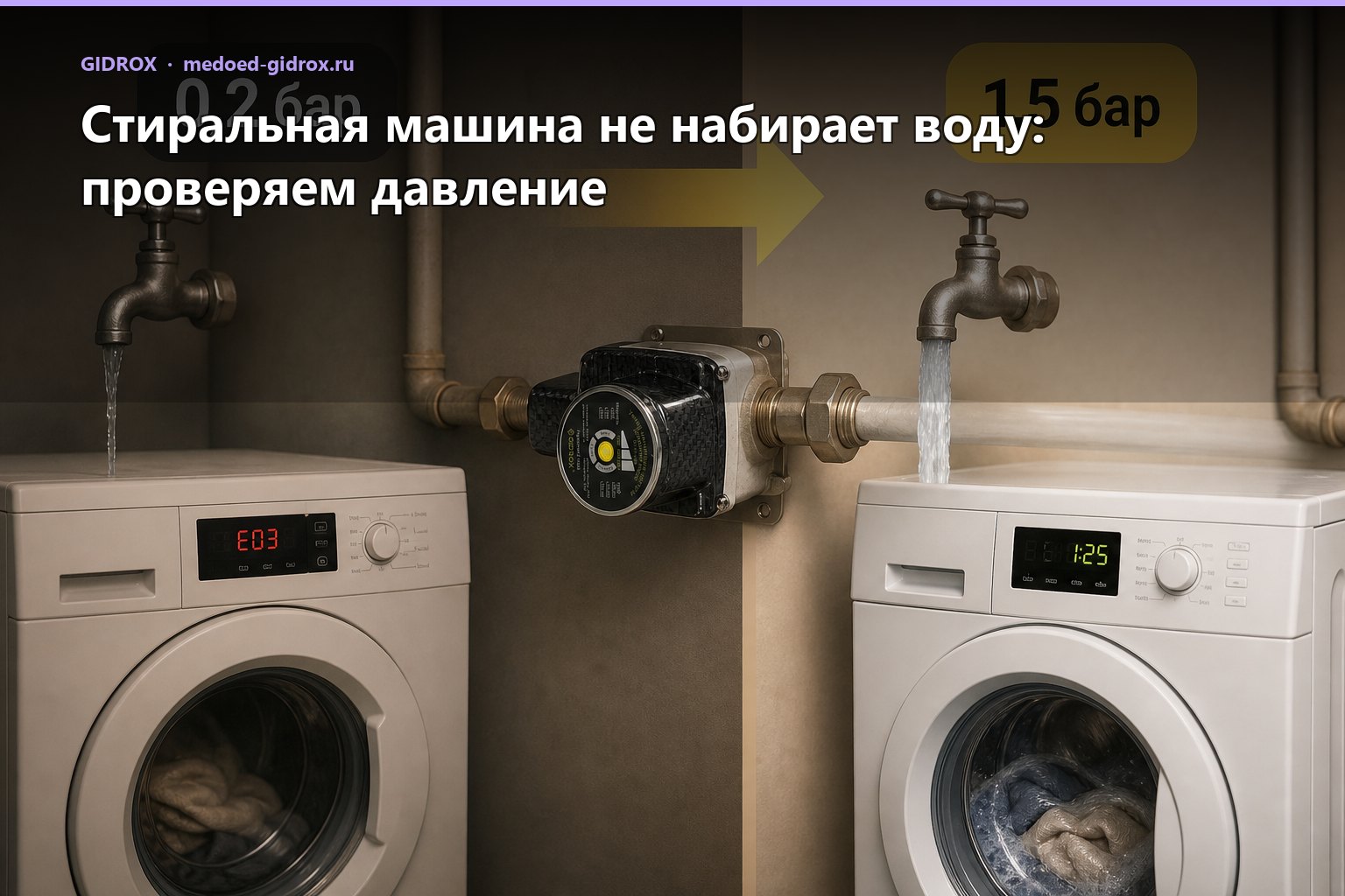 Стиральная машина не набирает воду: проверяем давление