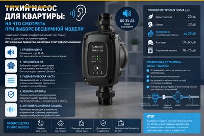 Тихий насос для квартиры: на что смотреть при выборе бесшумной модели