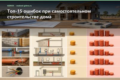Топ-15 ошибок при самостоятельном строительстве дома