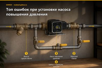 Топ ошибок при установке насоса повышения давления