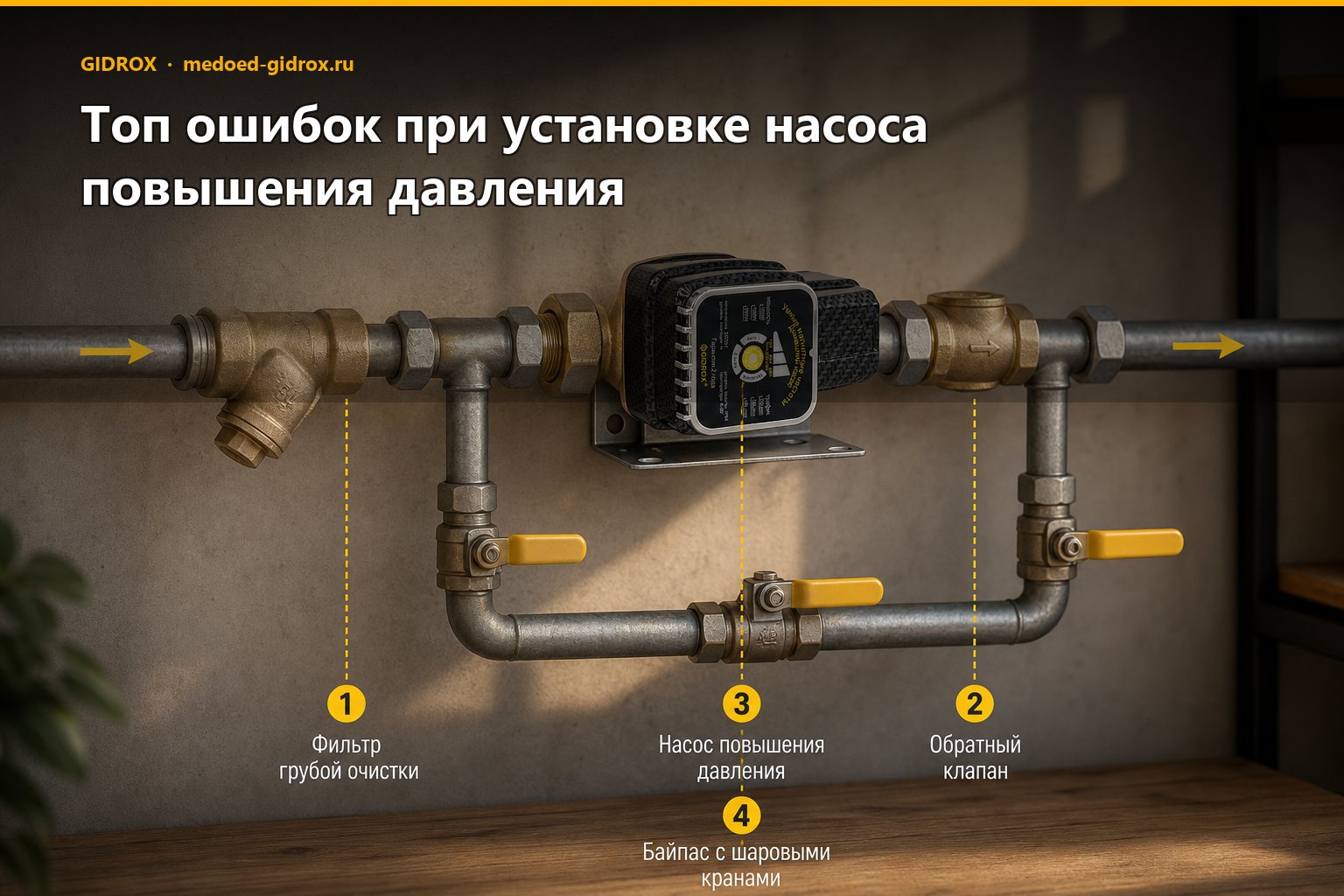 Топ ошибок при установке насоса повышения давления