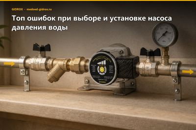Топ ошибок при выборе и установке насоса давления воды