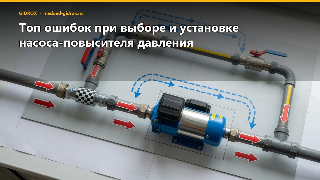 Топ ошибок при выборе и установке насоса-повысителя давления