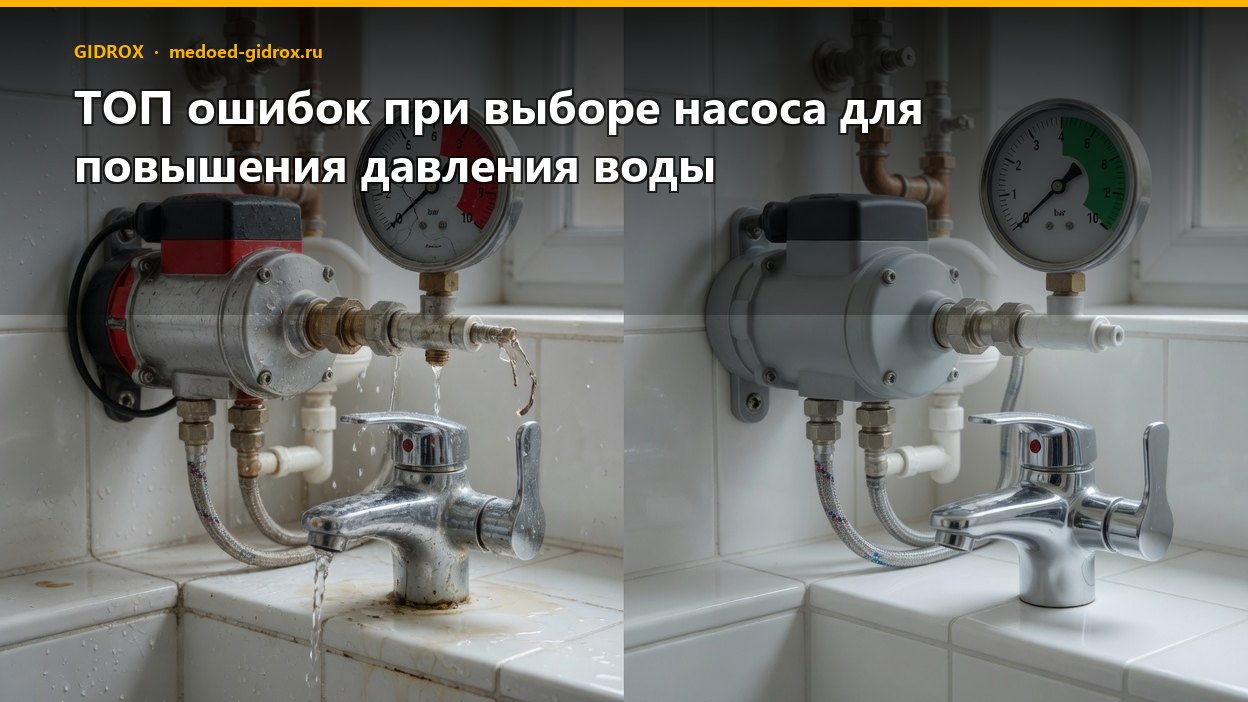 ТОП ошибок при выборе насоса для повышения давления воды