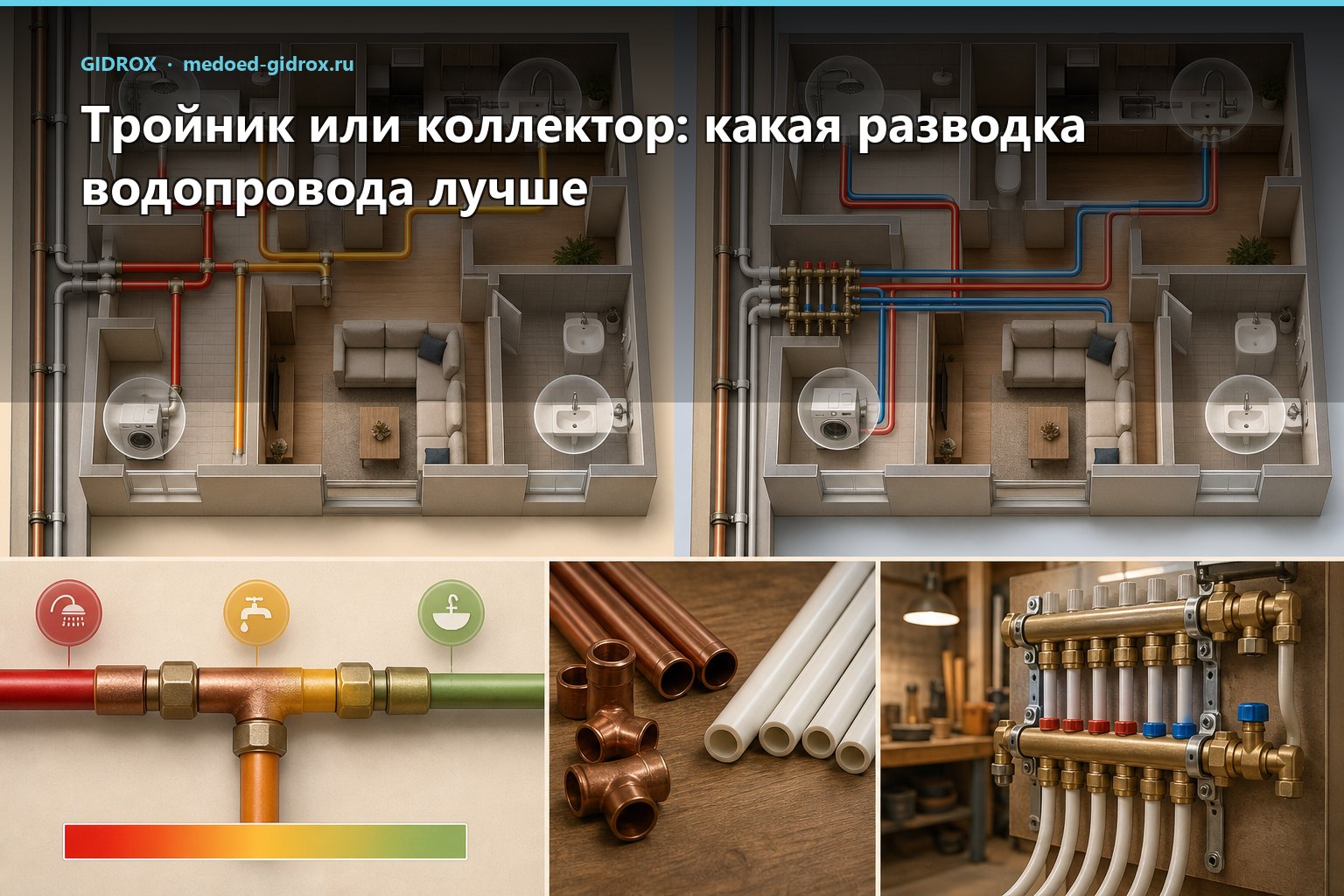 Тройник или коллектор: какая разводка водопровода лучше