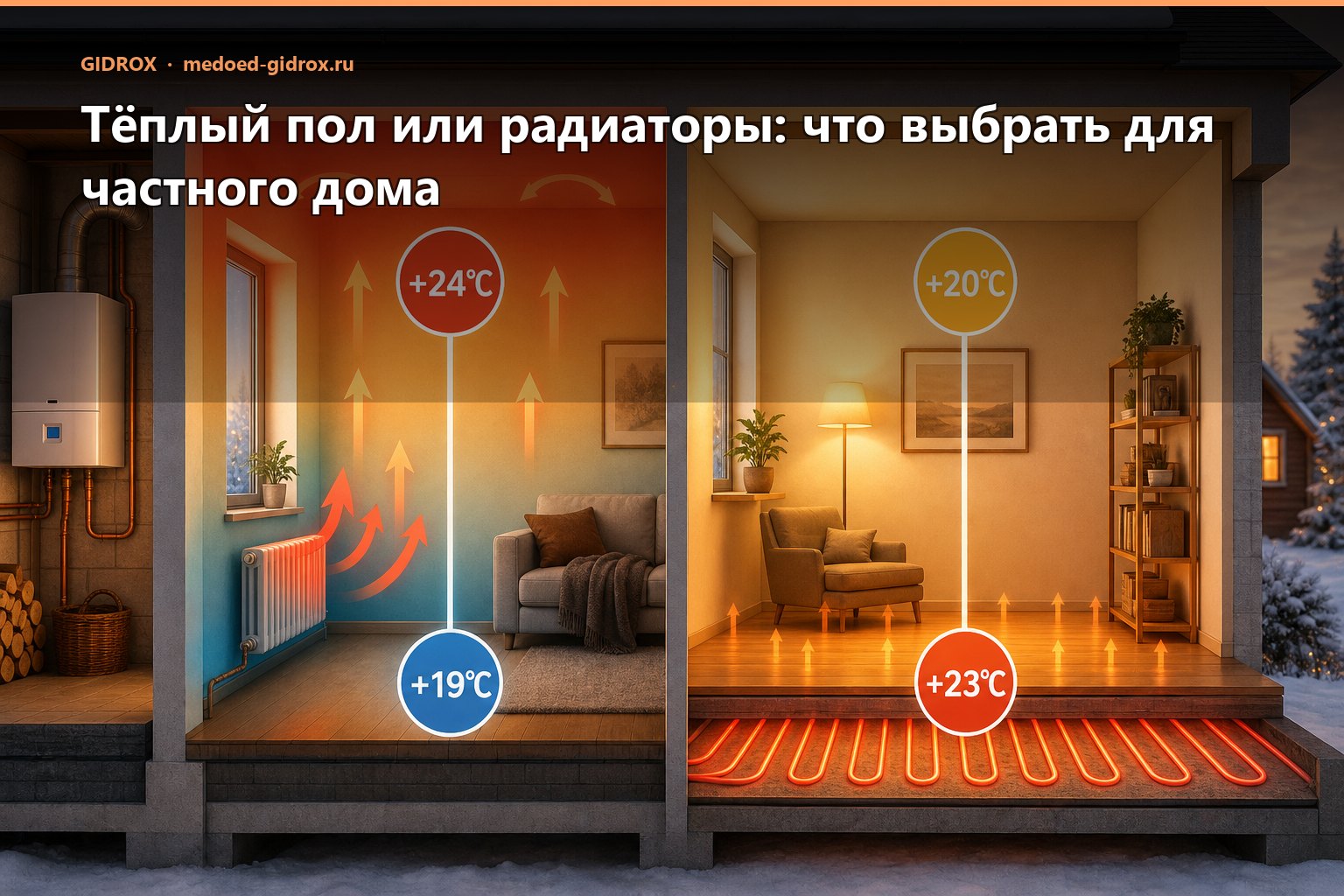 Тёплый пол или радиаторы: что выбрать для частного дома