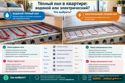 Тёплый пол в квартире: водяной или электрический, что выбрать