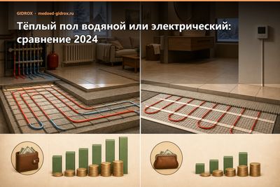 Тёплый пол водяной или электрический: сравнение 2024