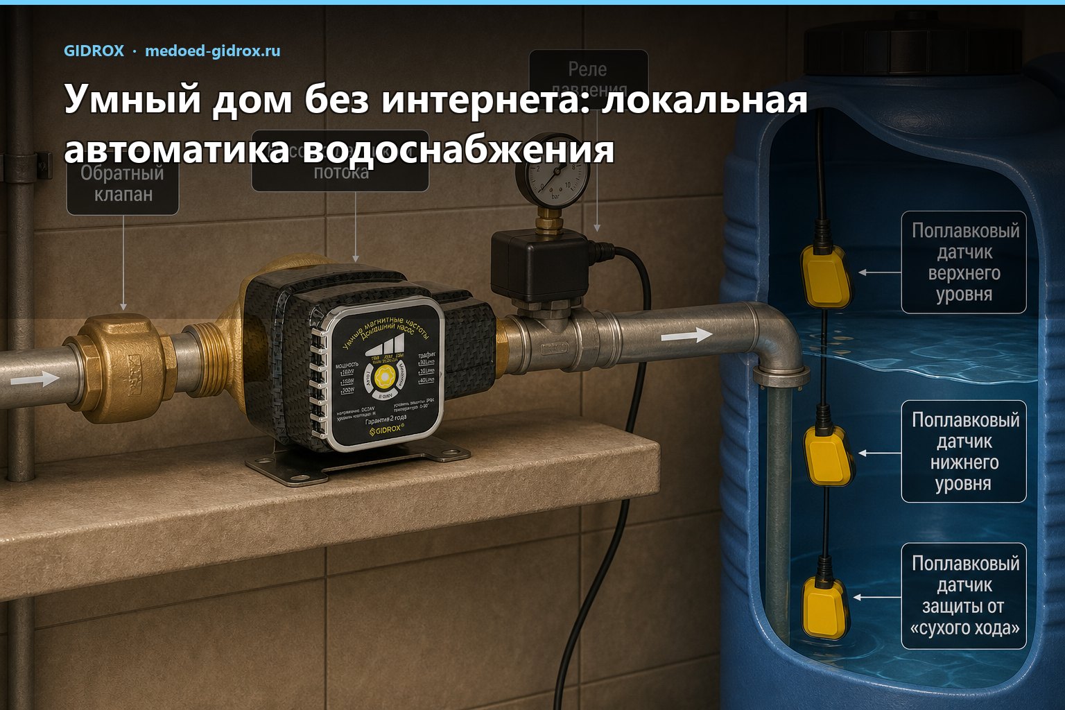 Умный дом без интернета: локальная автоматика водоснабжения