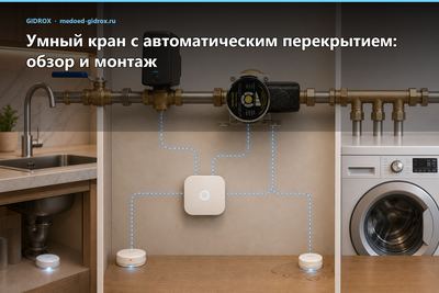 Умный кран с автоматическим перекрытием: обзор и монтаж