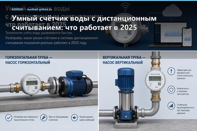 Умный счётчик воды с дистанционным считыванием: что работает в 2025