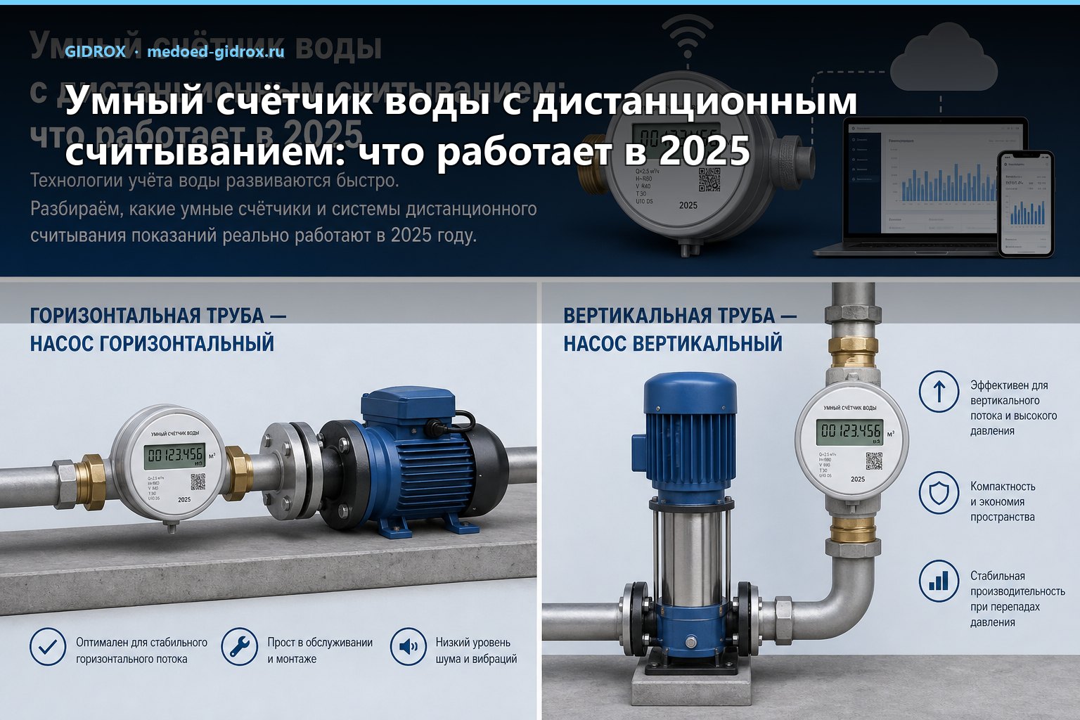Умный счётчик воды с дистанционным считыванием: что работает в 2025