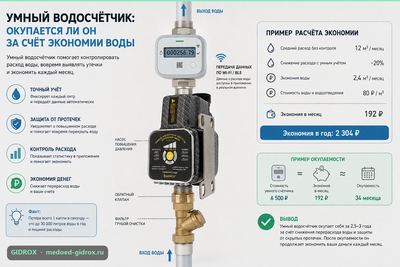 Умный водосчётчик: окупается ли он за счёт экономии воды