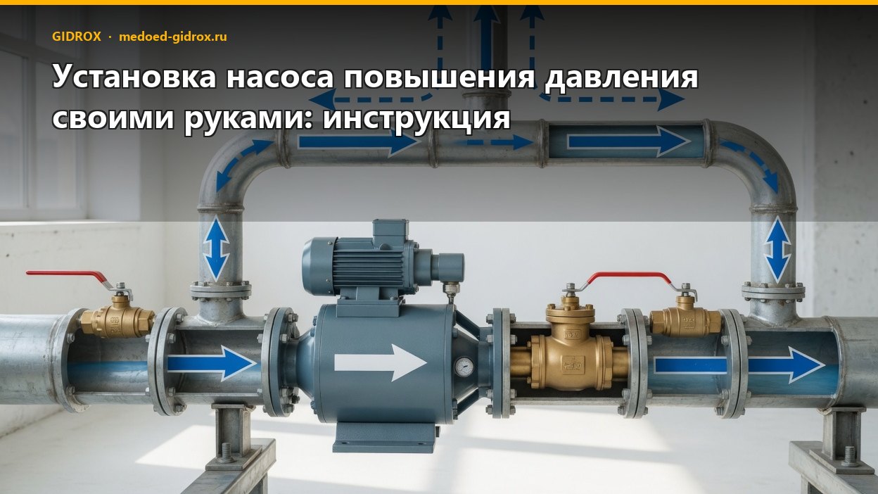 Установка насоса повышения давления своими руками: инструкция
