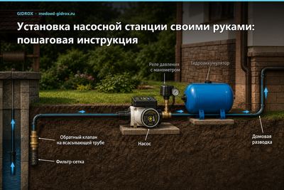 Установка насосной станции своими руками: пошаговая инструкция