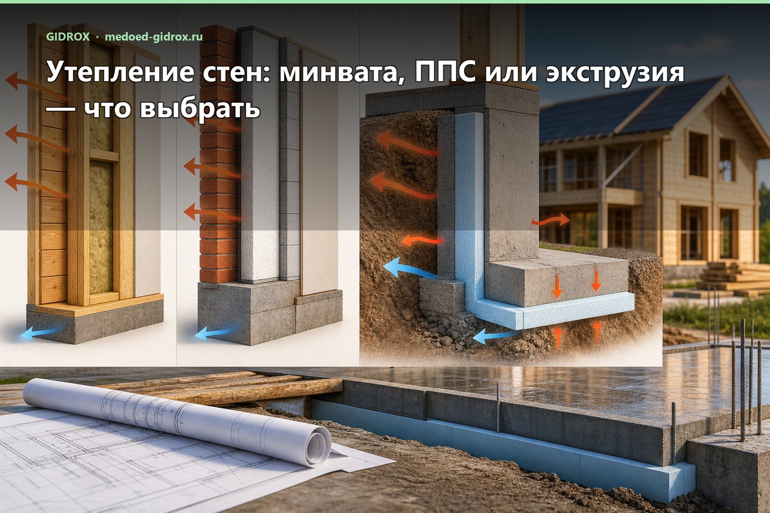 Утепление стен: минвата, ППС или экструзия — что выбрать