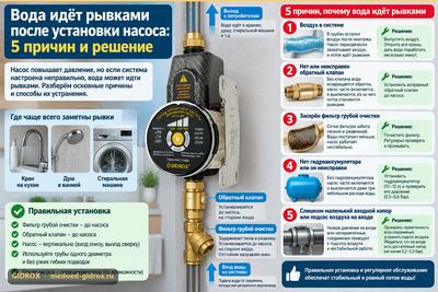 Вода идёт рывками после установки насоса: 5 причин и решение
