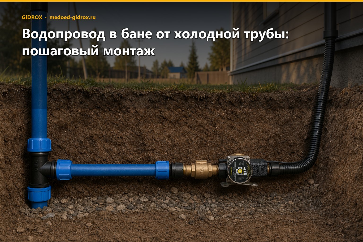 Водопровод в бане от холодной трубы: пошаговый монтаж