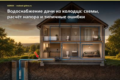 Водоснабжение дачи из колодца: схемы, расчёт напора и типичные ошибки