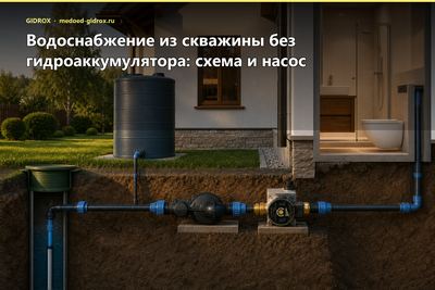 Водоснабжение из скважины без гидроаккумулятора: схема и насос