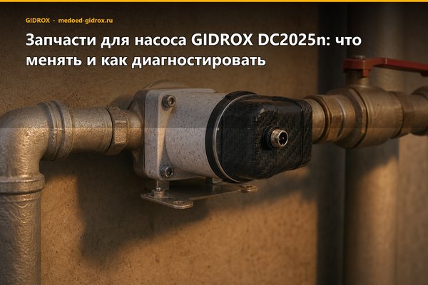 Запчасти для насоса GIDROX DC2025n: что менять и как диагностировать